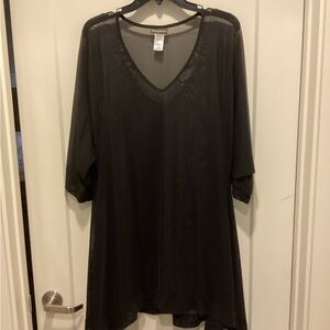 Tommy Bahama Black V-Neck Swim Coverup